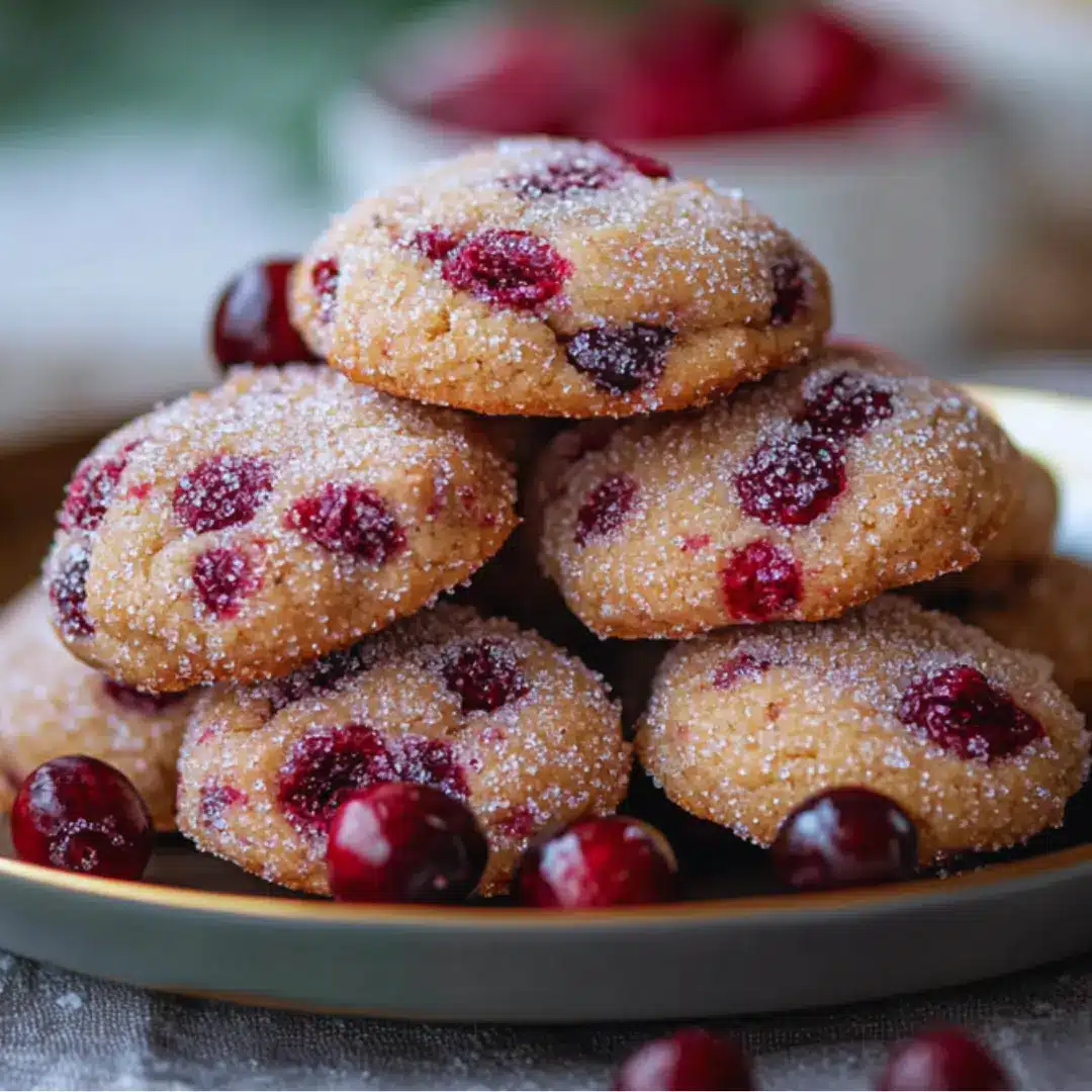 Sparkling Sugarplum Cranberry Cookies