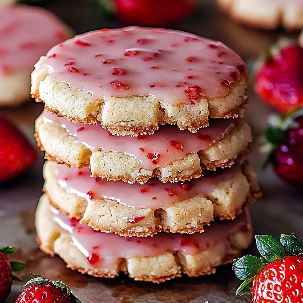 Strawberry Shortbread Cookies