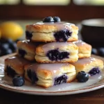 Sweet Blueberry Biscuits With Lemon Glaze