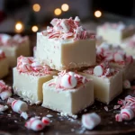 White Chocolate Peppermint Marshmallow Fudge