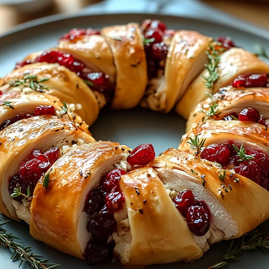 Turkey Cranberry Crescent Ring