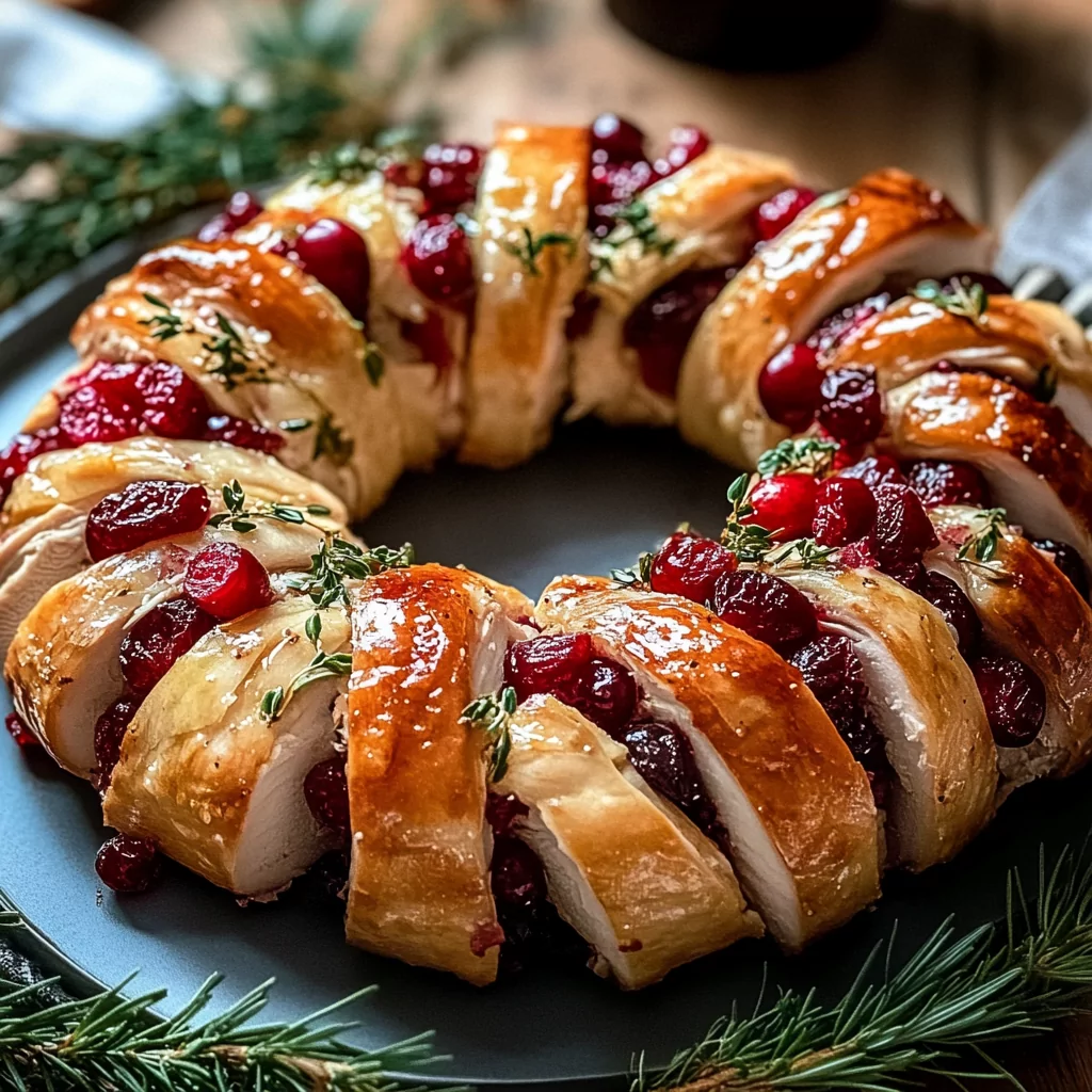 Turkey Cranberry Crescent Ring