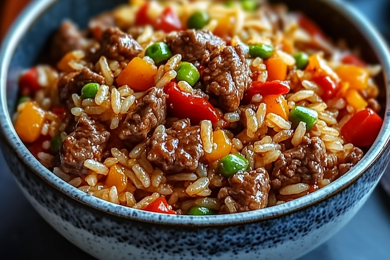 Beef and Pepper Rice Bowl