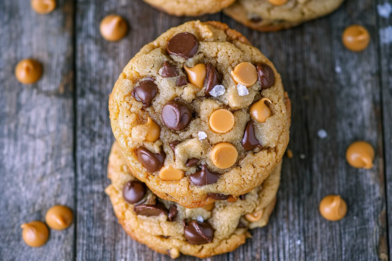 Butterscotch Chocolate Chip Cookies with Sea Salt