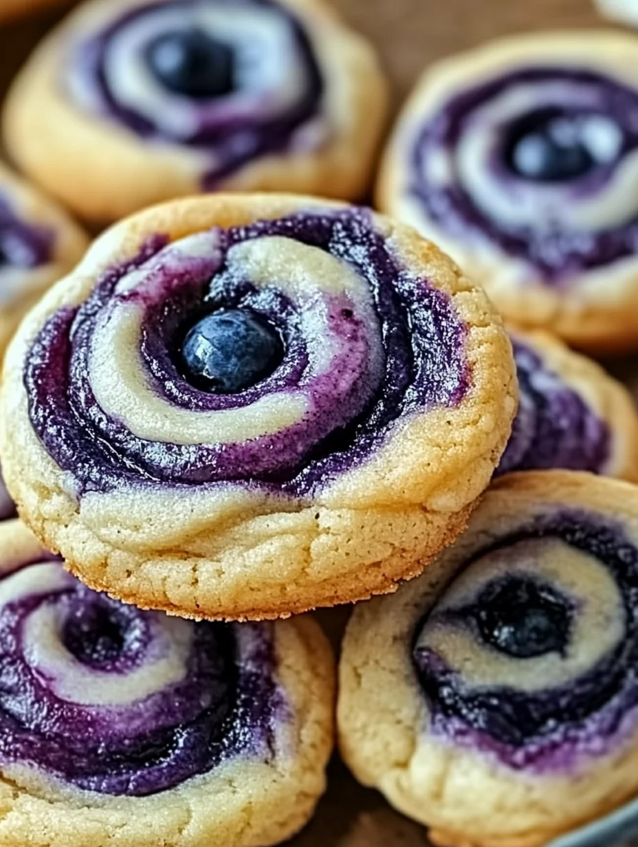 Blueberry Cheesecake Swirl Cookies