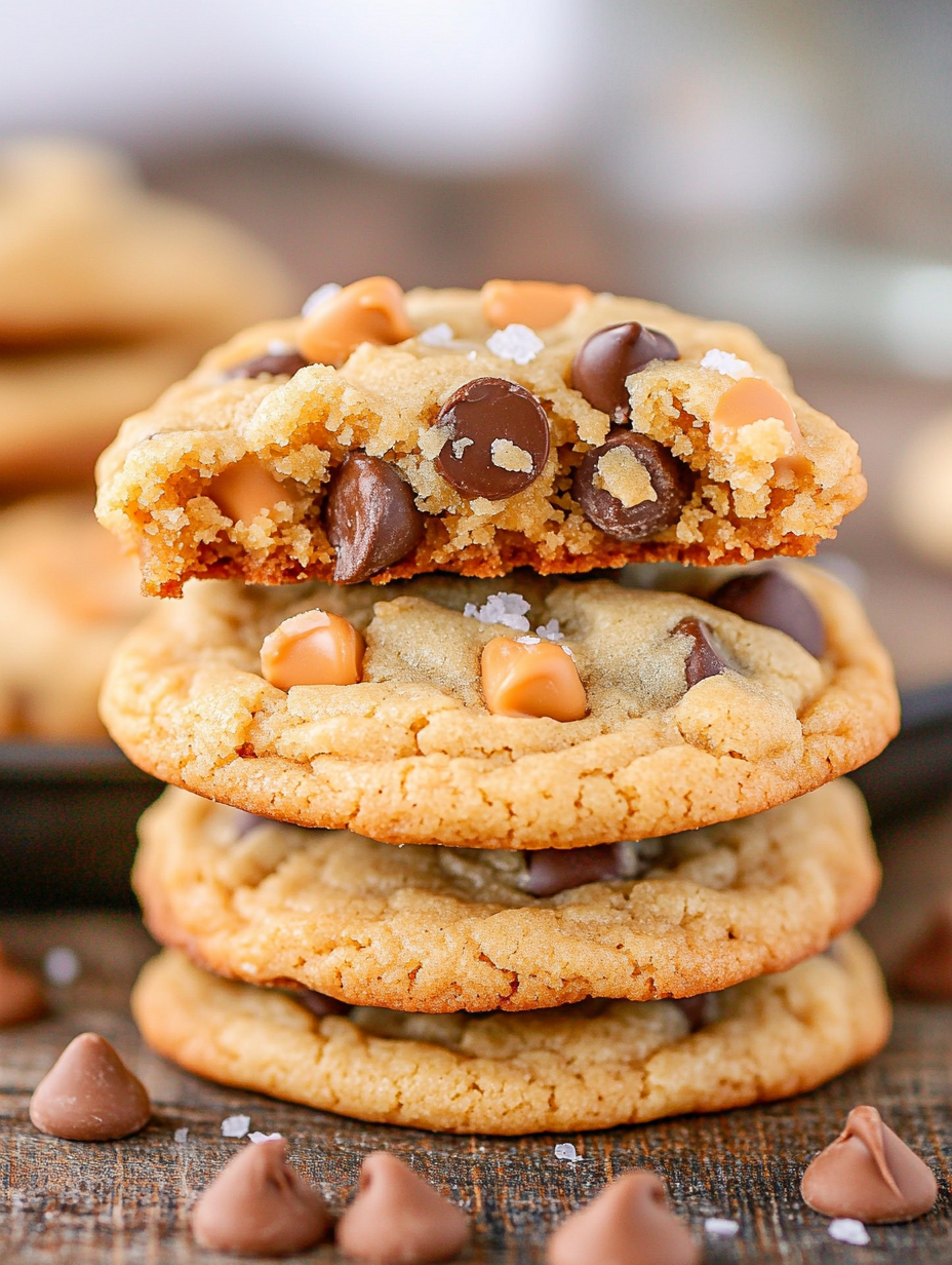 Butterscotch Chocolate Chip Cookies with Sea Salt