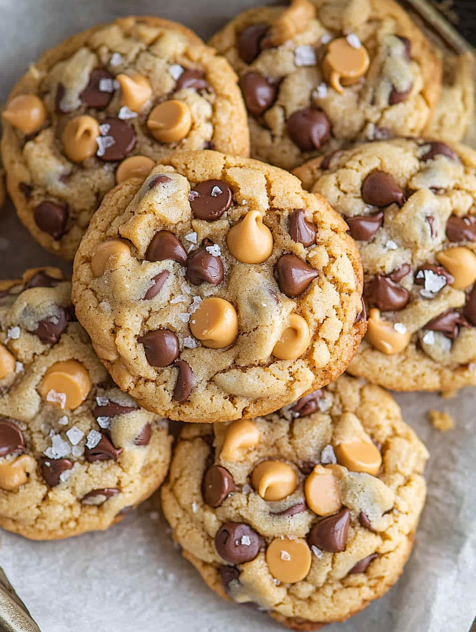 Butterscotch Chocolate Chip Cookies with Sea Salt