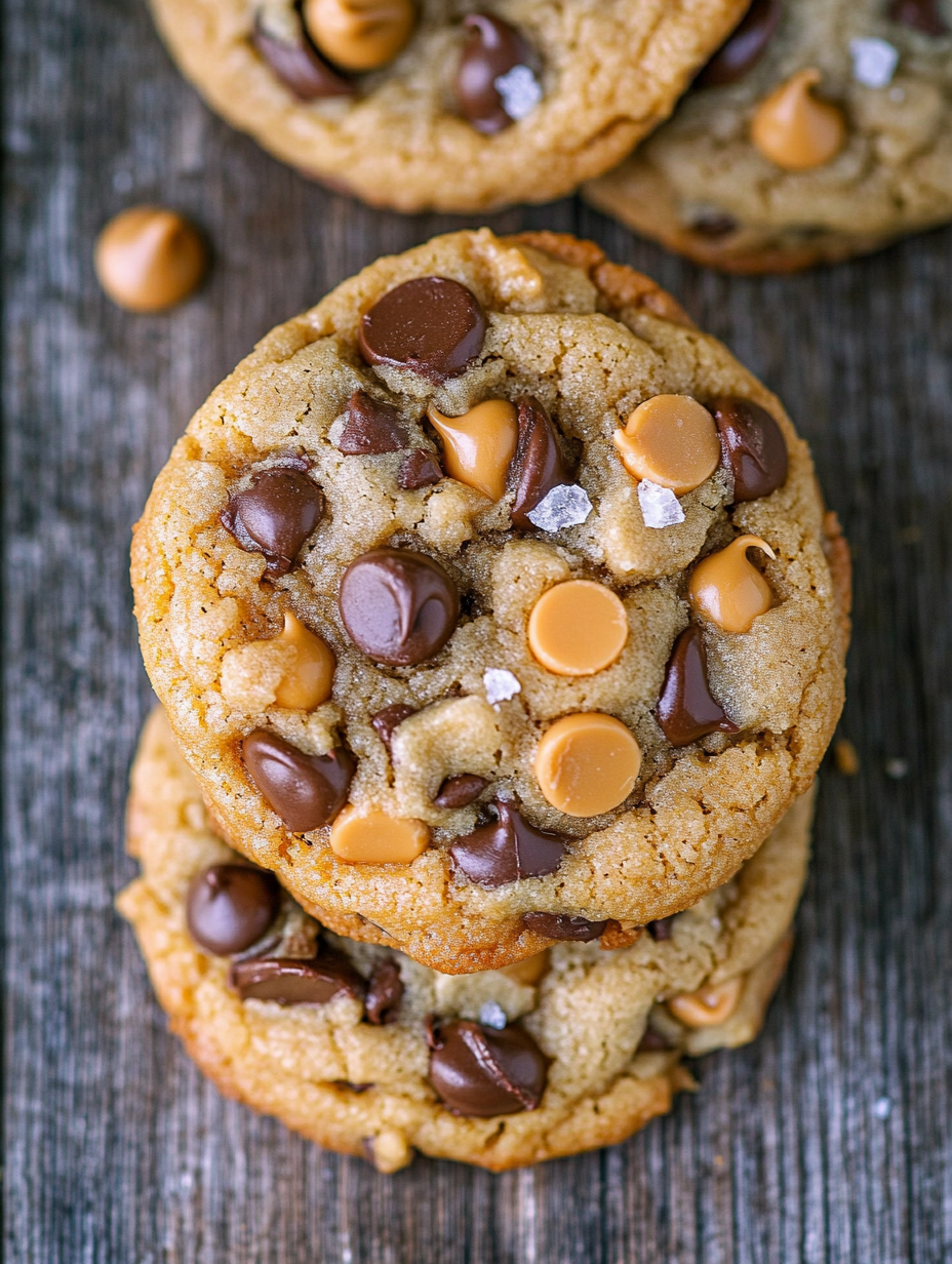 Butterscotch Chocolate Chip Cookies with Sea Salt