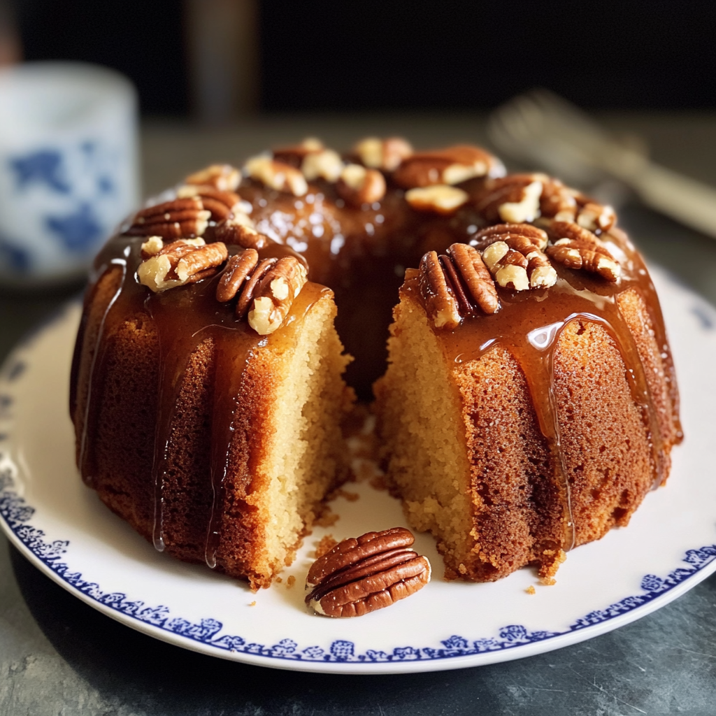 Pecan Upside Down Bundt Cake
