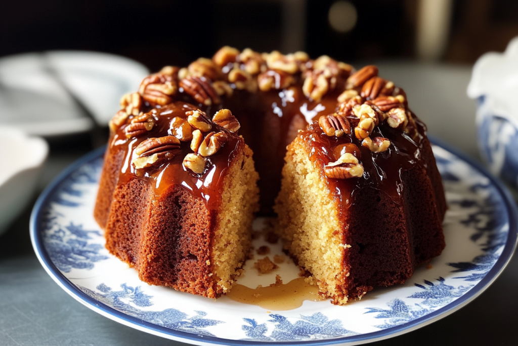 Pecan Upside Down Bundt Cake