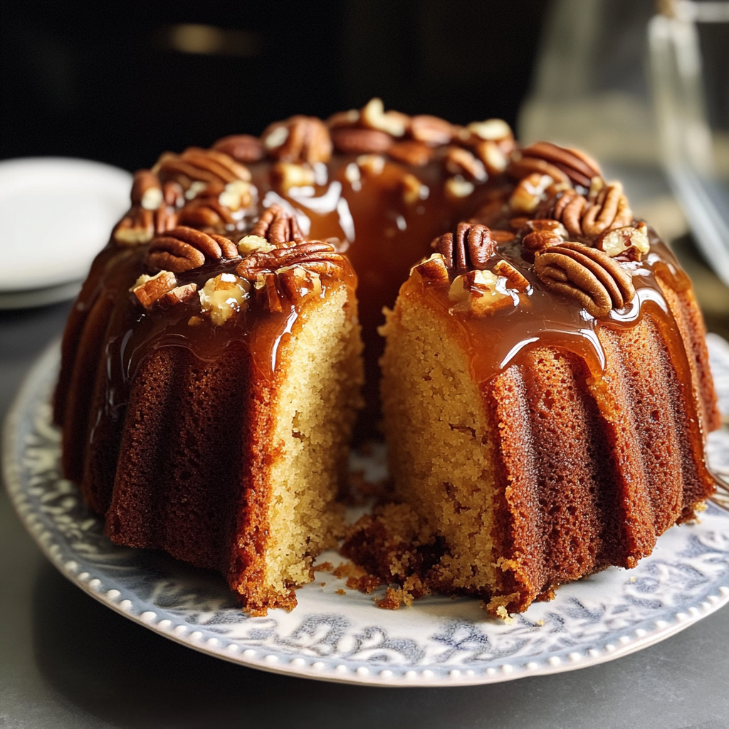 Pecan Upside Down Bundt Cake
