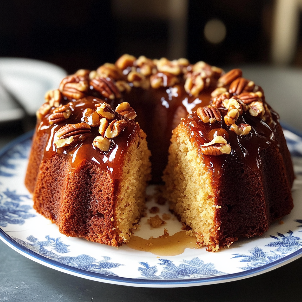 Pecan Upside Down Bundt Cake
