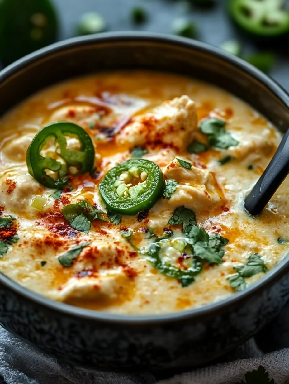 Spicy Jalapeño Popper Chicken Soup