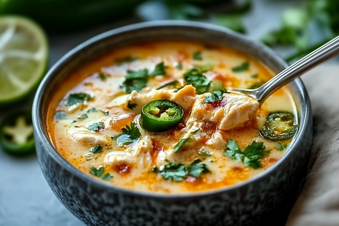 Spicy Jalapeño Popper Chicken Soup