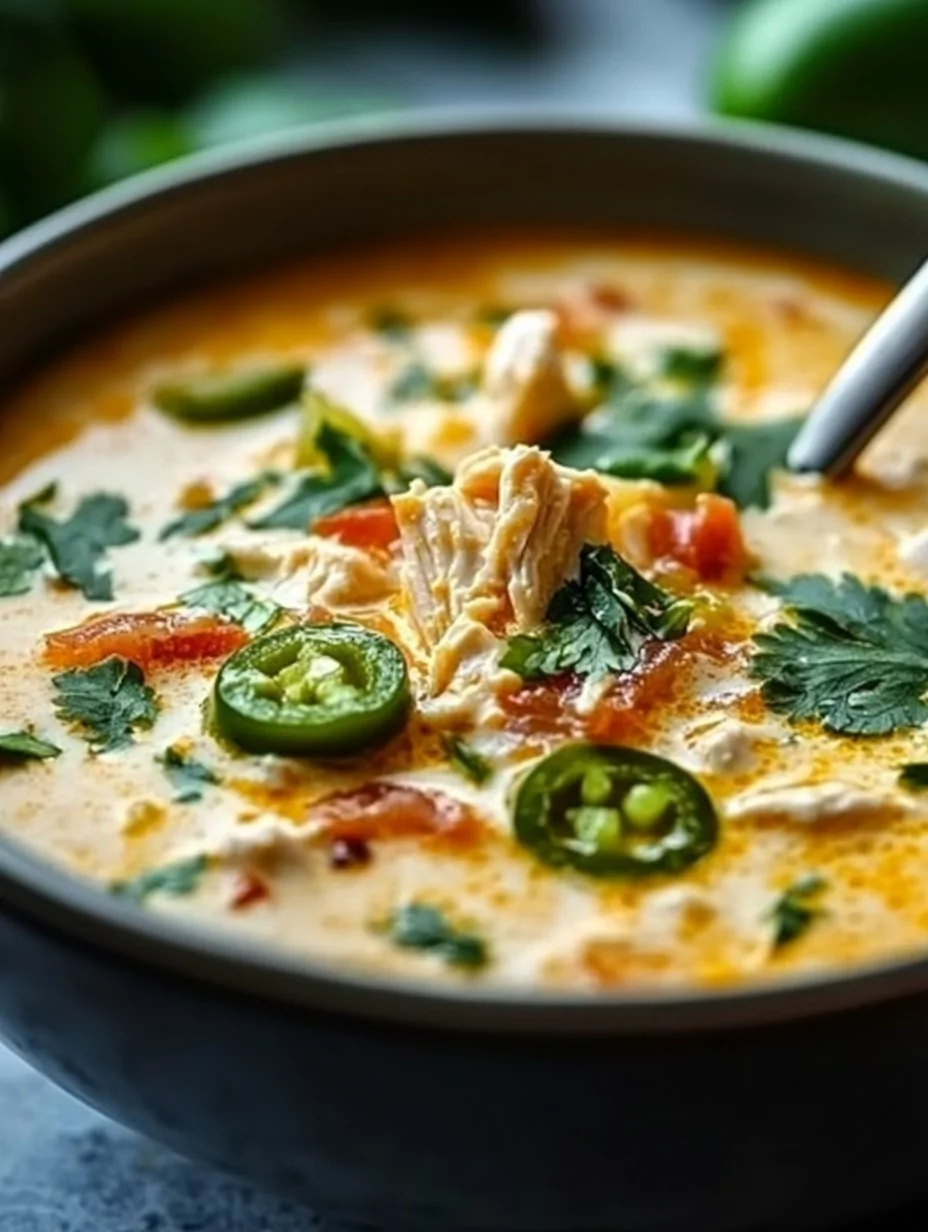 Spicy Jalapeño Popper Chicken Soup