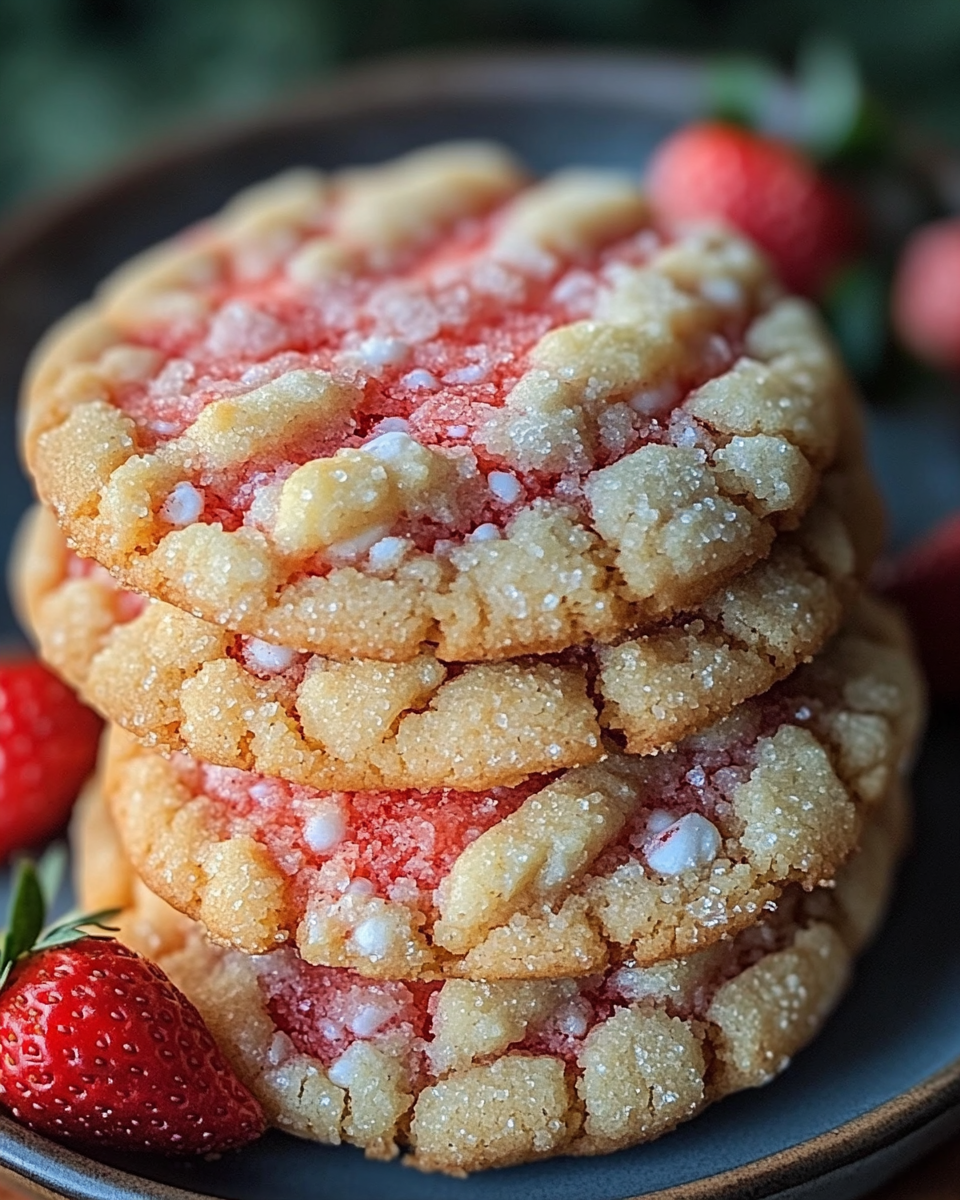 Strawberry Crunch Cookies