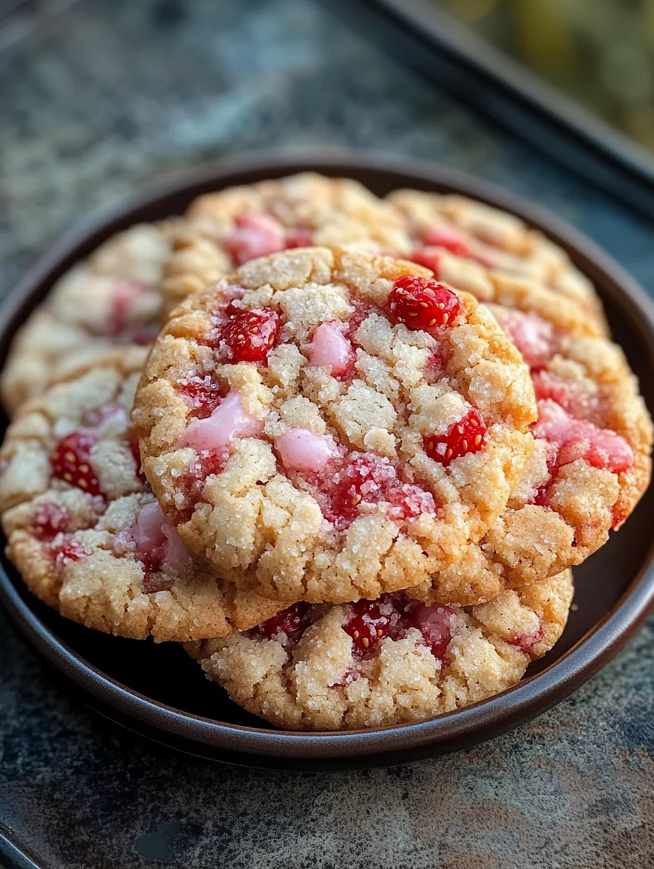 Strawberry Crunch Cookies