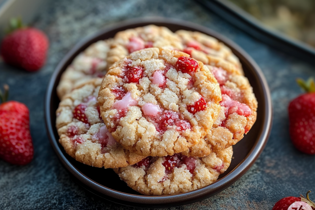 Strawberry Crunch Cookies