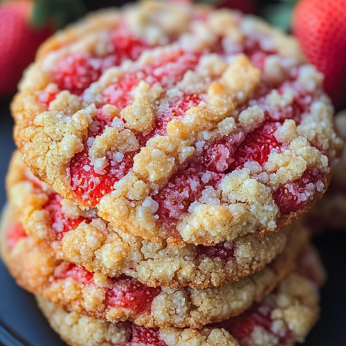 Strawberry Crunch Cookies