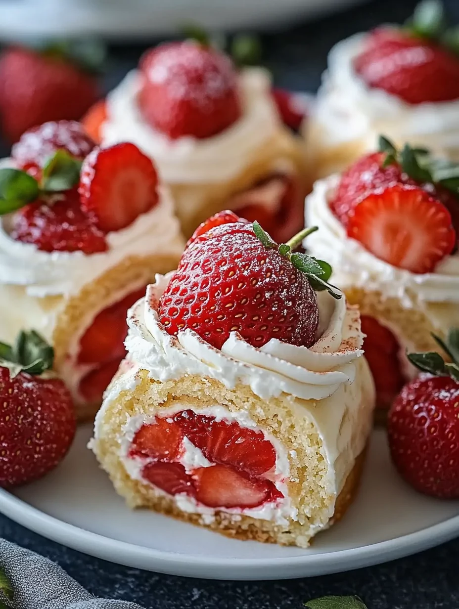 Strawberry Shortcake Cheesecake Rolls