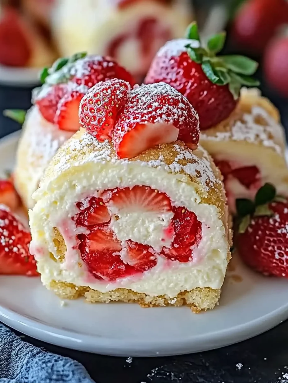 Strawberry Shortcake Cheesecake Rolls