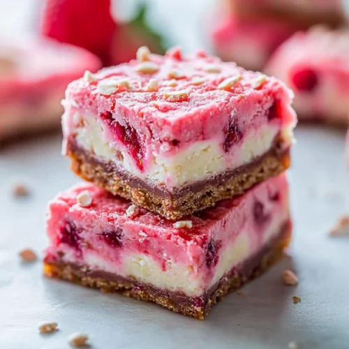 Strawberry White Chocolate Gooey Bars