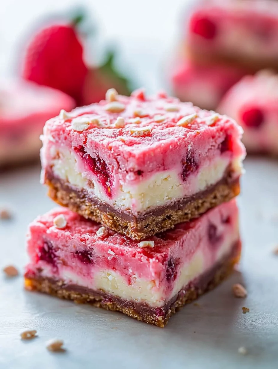 Strawberry White Chocolate Gooey Bars